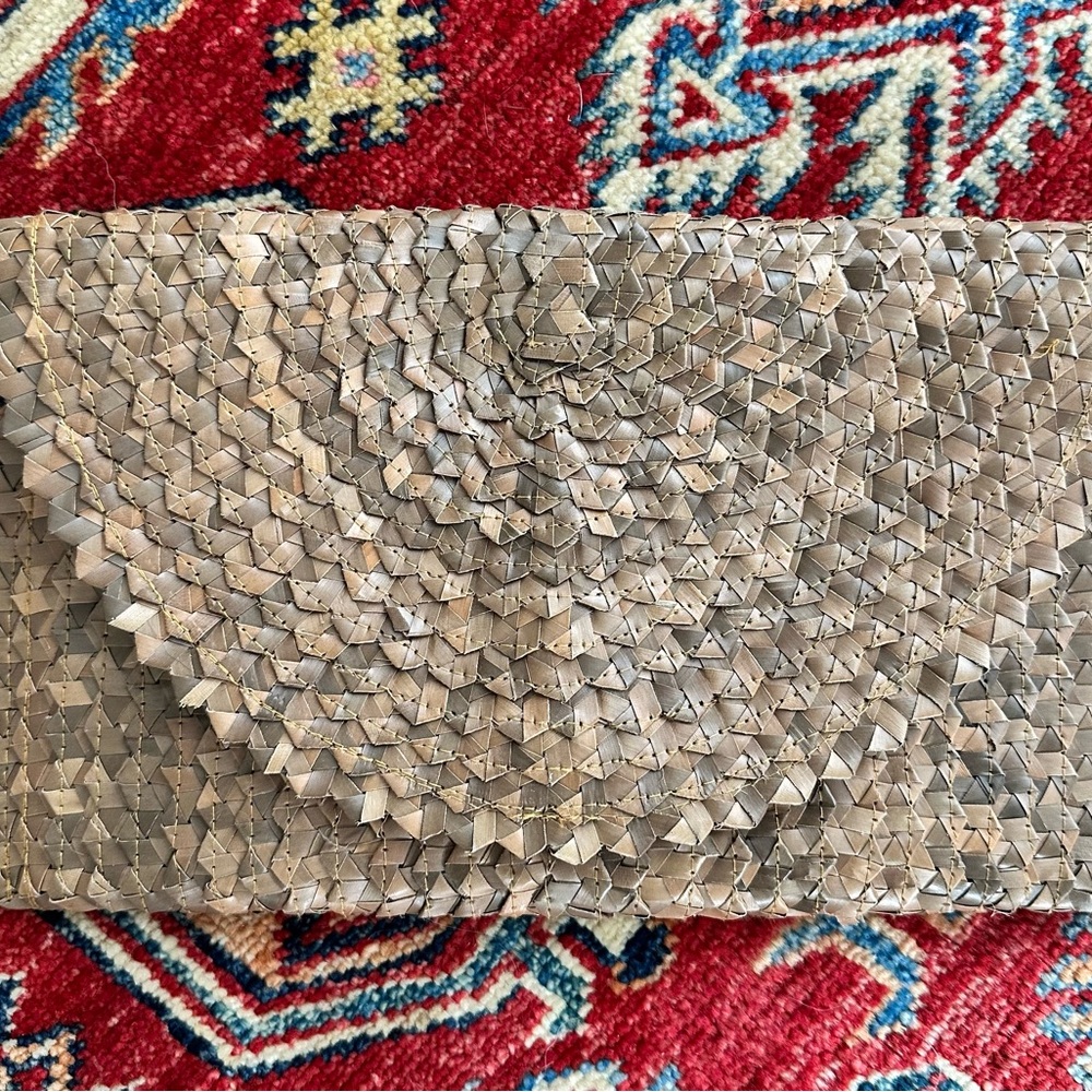 Woven Straw Clutch